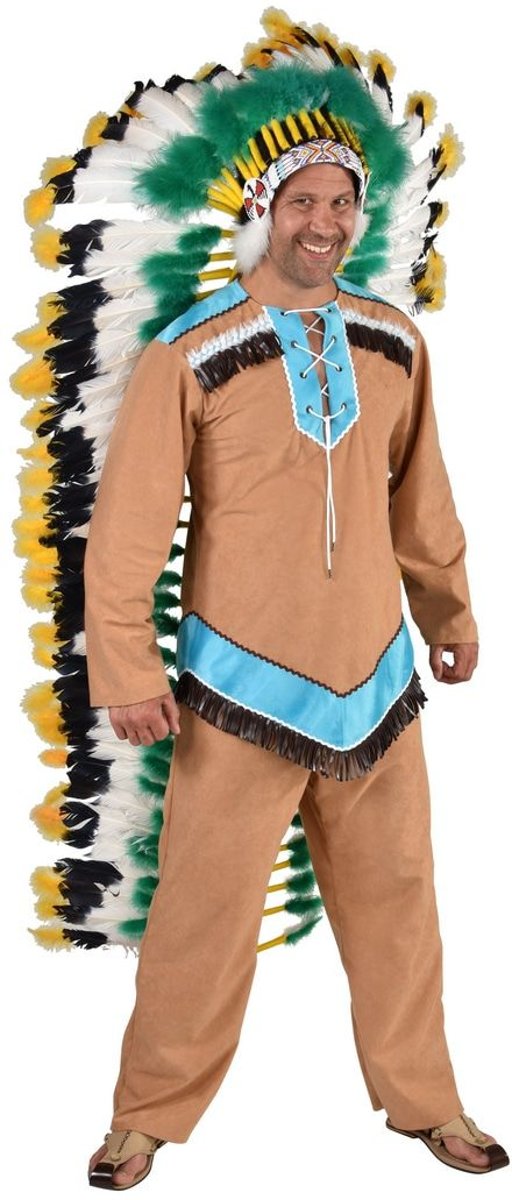 Indiaan Kostuum | Apache Indiaan New Mexico | Man | Large | Carnaval kostuum | Verkleedkleding